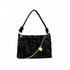 ABEL LULA τσάντα παιδικη με πούλιες βελουδο 15-05979-094 μαυρο